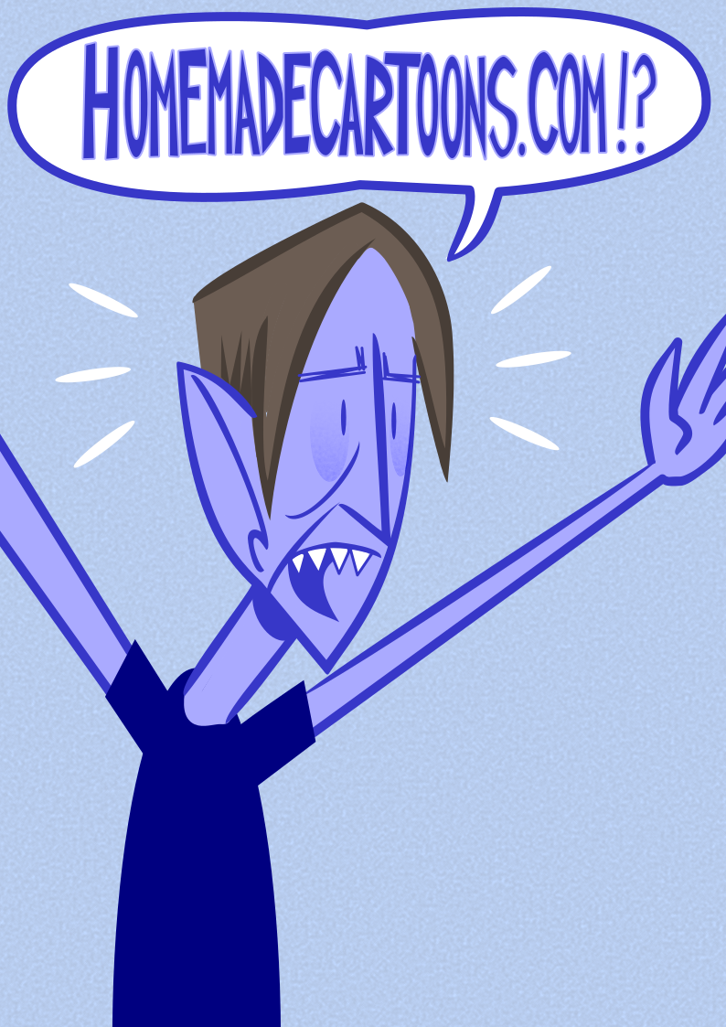 An illustration of the cartoon character monster shouting