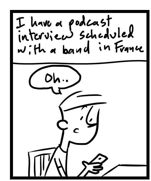 A four-panel comic about a person trying to figure out daylight savings time and it's effect on timezones - Panel 1