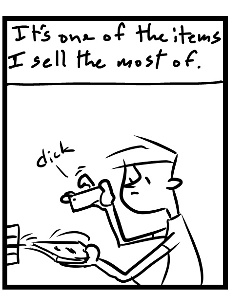 A four-panel comic about a person taking pictures of books - Panel 2