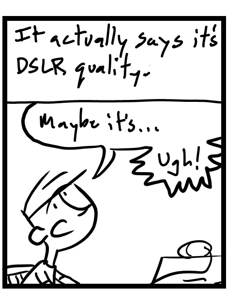 A four-panel comic about a person having webcam problems - Panel 2