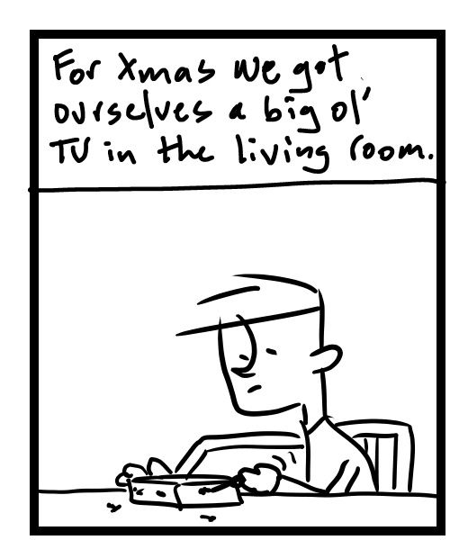 A four-panel comic about a person taking apart a power amp - Panel 1