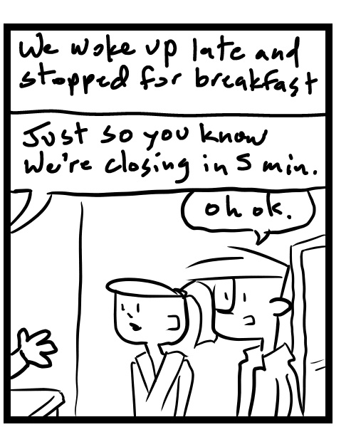 A four-panel comic about people going to an art museum - Panel 2