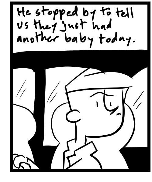 A four-panel comic about a person driving and thinking - Panel 3