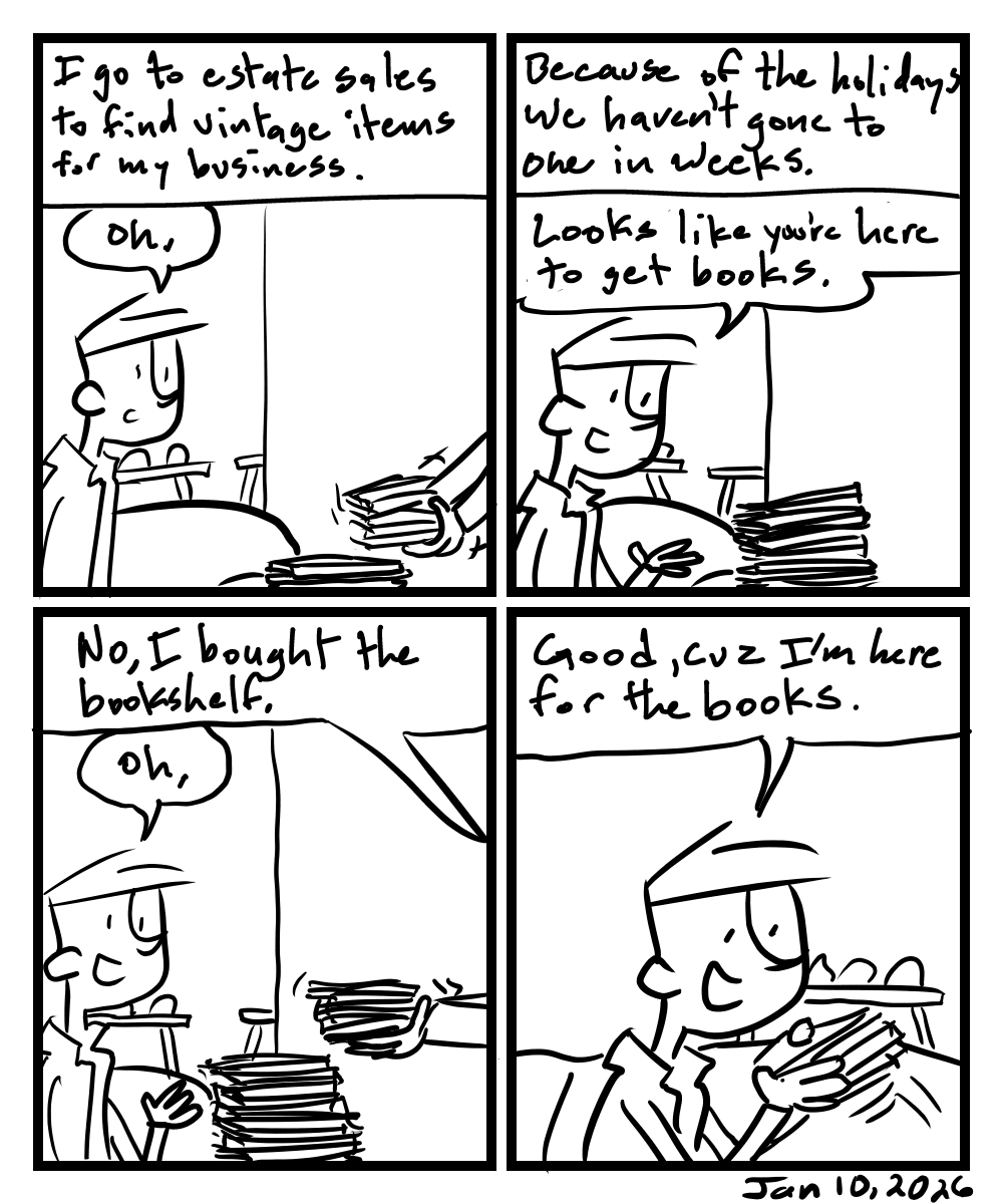 I'm here for the books