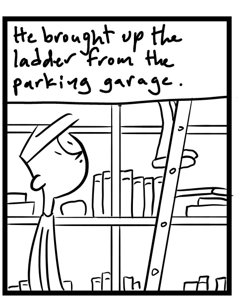 A four-panel comic about people changing a light bulb and wondering if it took two people to do it - Panel 2