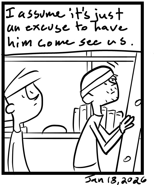 A four-panel comic about people changing a light bulb and wondering if it took two people to do it - Panel 4