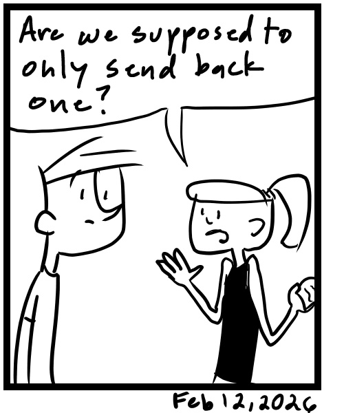 A four-panel comic about people trying to pack up a couch for return - Panel 4