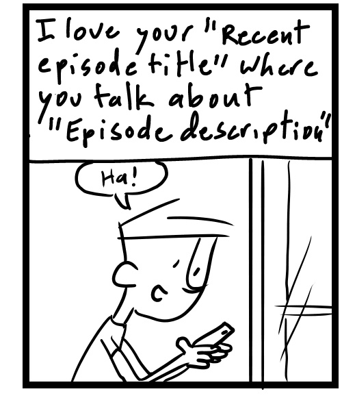 A four-panel comic about a person reading an email on his phone - Panel 3