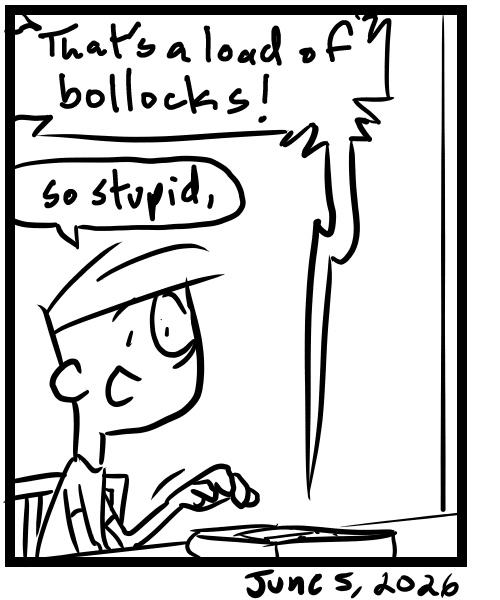 A four-panel comic about a person listening to an old cassette tape they made in high school - Panel 4