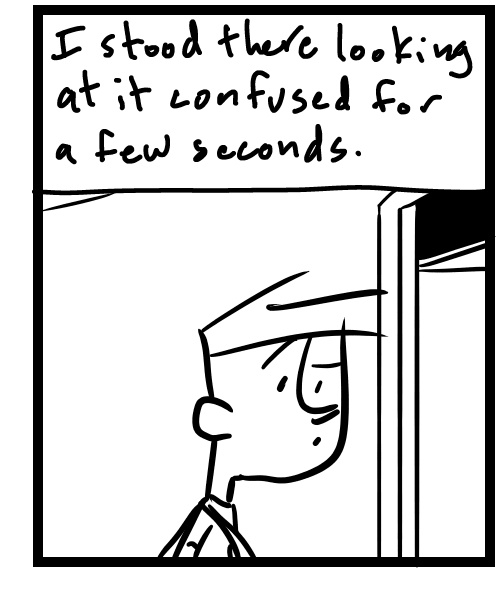 A four-panel comic about a person listening to an old cassette tape they made in high school - Panel 3