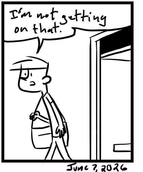 A four-panel comic about a person listening to an old cassette tape they made in high school - Panel 4