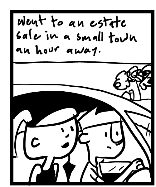 A four-panel comic about a person recording video and working on a song - Panel 1