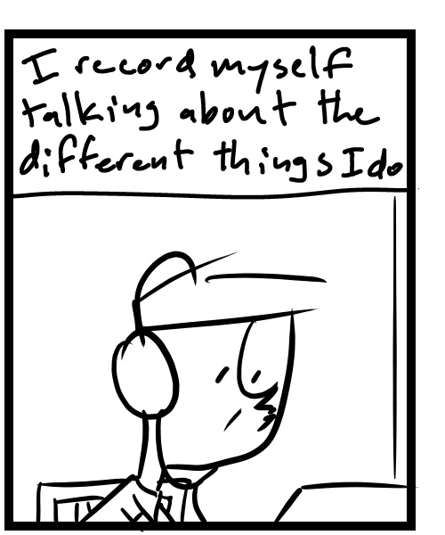 A four-panel comic about a person editing a video - Panel 2