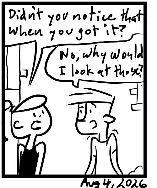 A four-panel comic about people talking about a weird nozzle on a bike inter tube - Panel 4