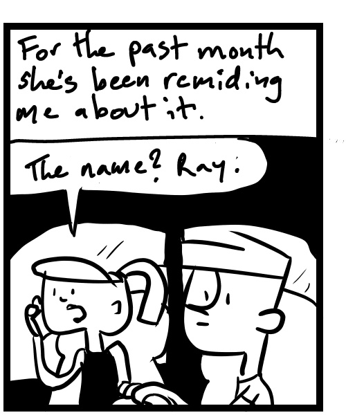 A four-panel comic about people driving in a car and finding out the dentist appointment is on a different day - Panel 2