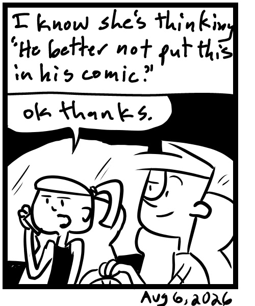 A four-panel comic about people driving in a car and finding out the dentist appointment is on a different day - Panel 4