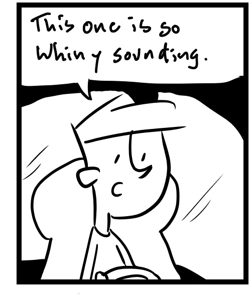 A four-panel comic about people in a car discussing the sound of the horn - Panel 3